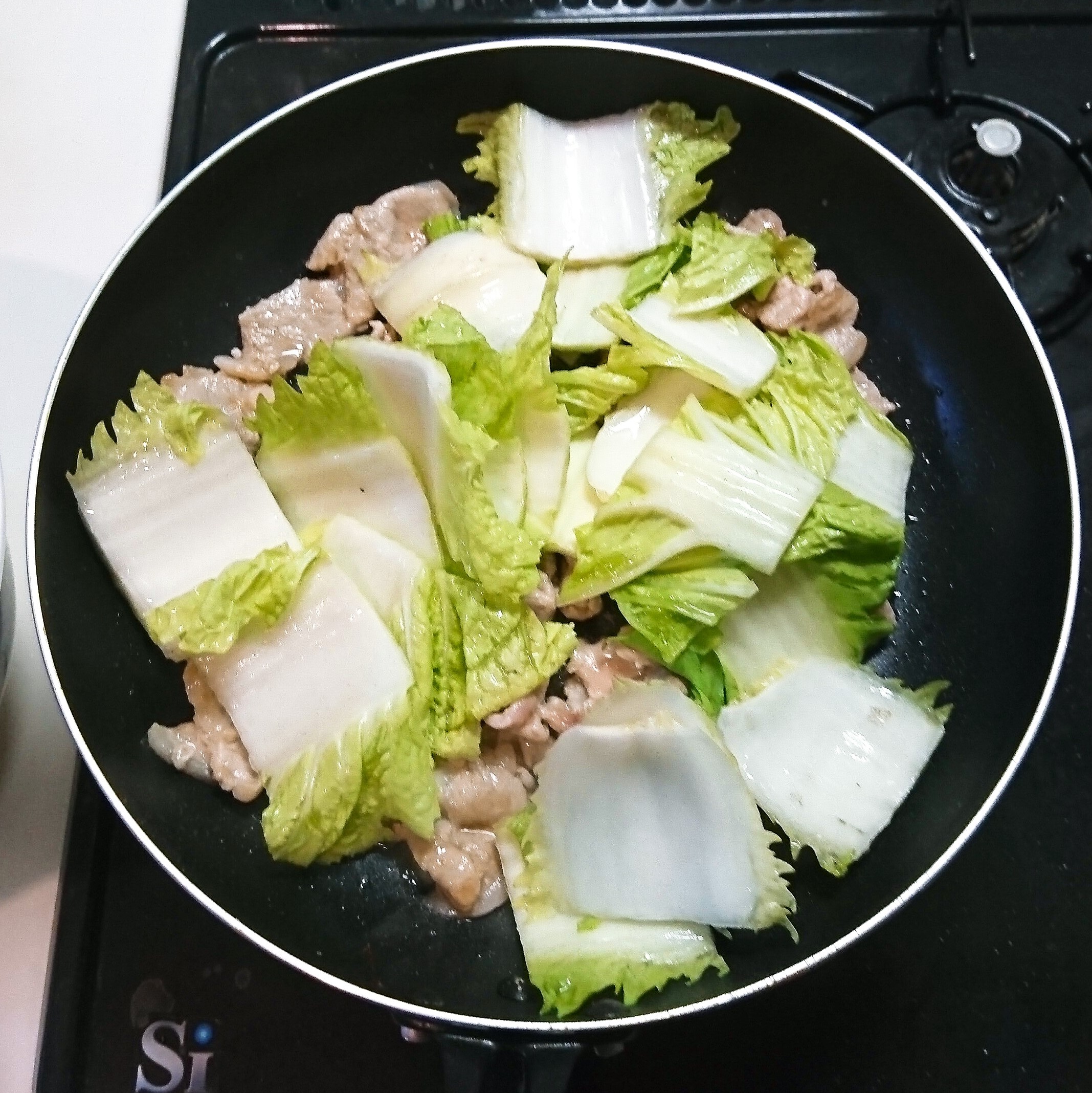 白菜と豚肉のバルサミコ酢炒め